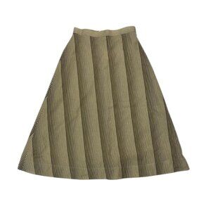 NWT Striped Y2K Brown Midi Skirt